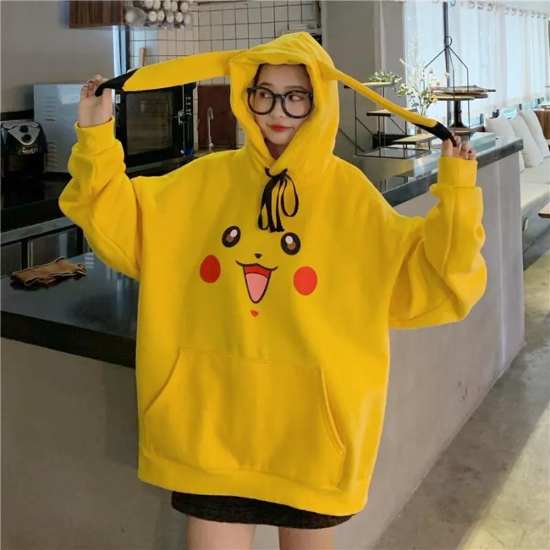 Pokemon Hoodies Women Hip Hop Sweatshirt Girls Harajuku Long Sleeve Japan Hoodie Streetwear Cute Cartoon Hoodie Men Womens