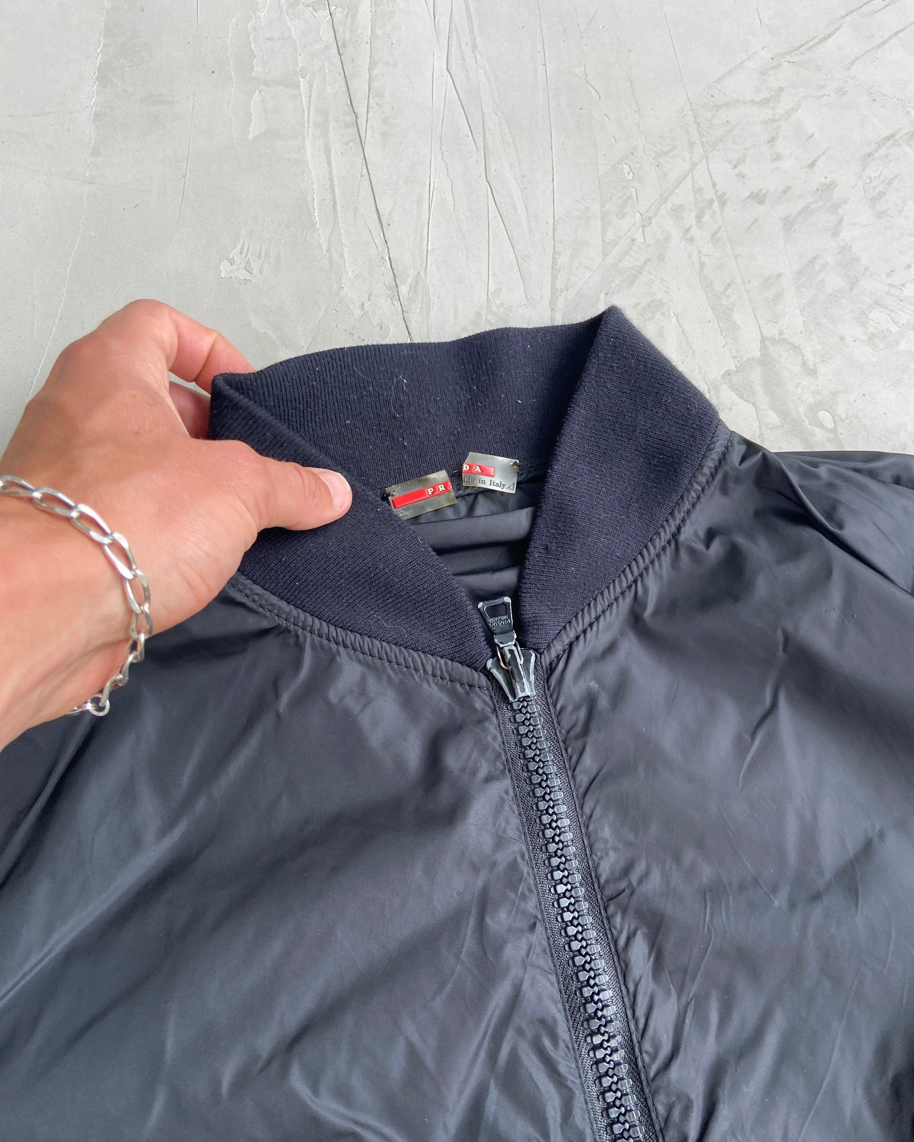 PRADA SPORT 2000'S NYLON BOMBER JACKET - M