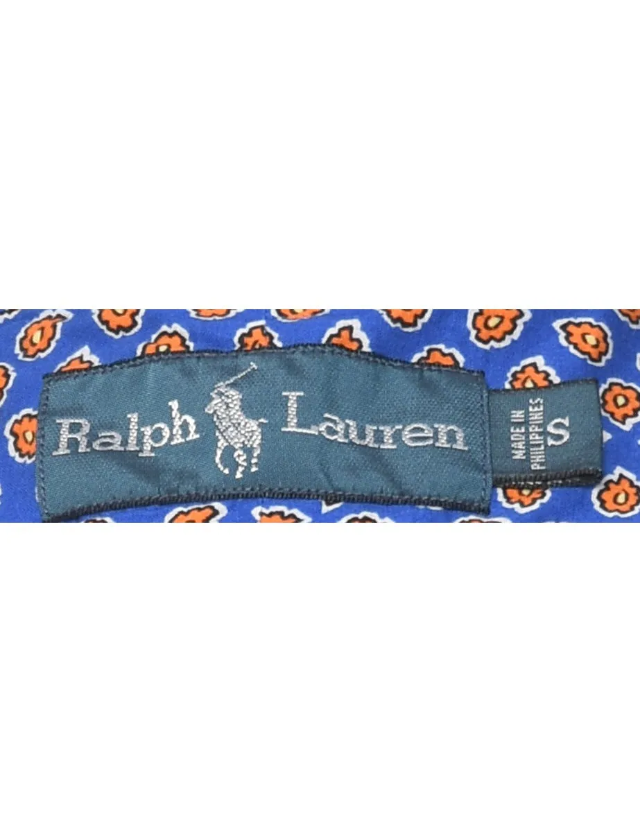 Ralph Lauren Blue & Orange Patterned Shirt - S