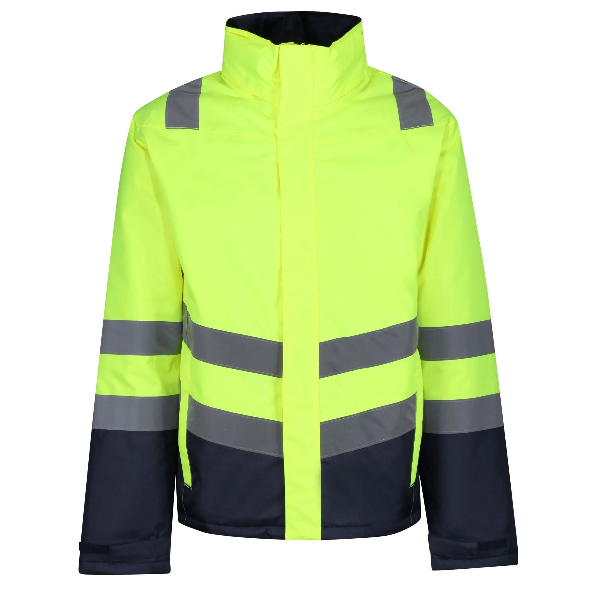 Regatta Mens Mens Pro Hi Vis Waterproof Breathable Insulated Parka TRA219-HIVIZ YELNVY