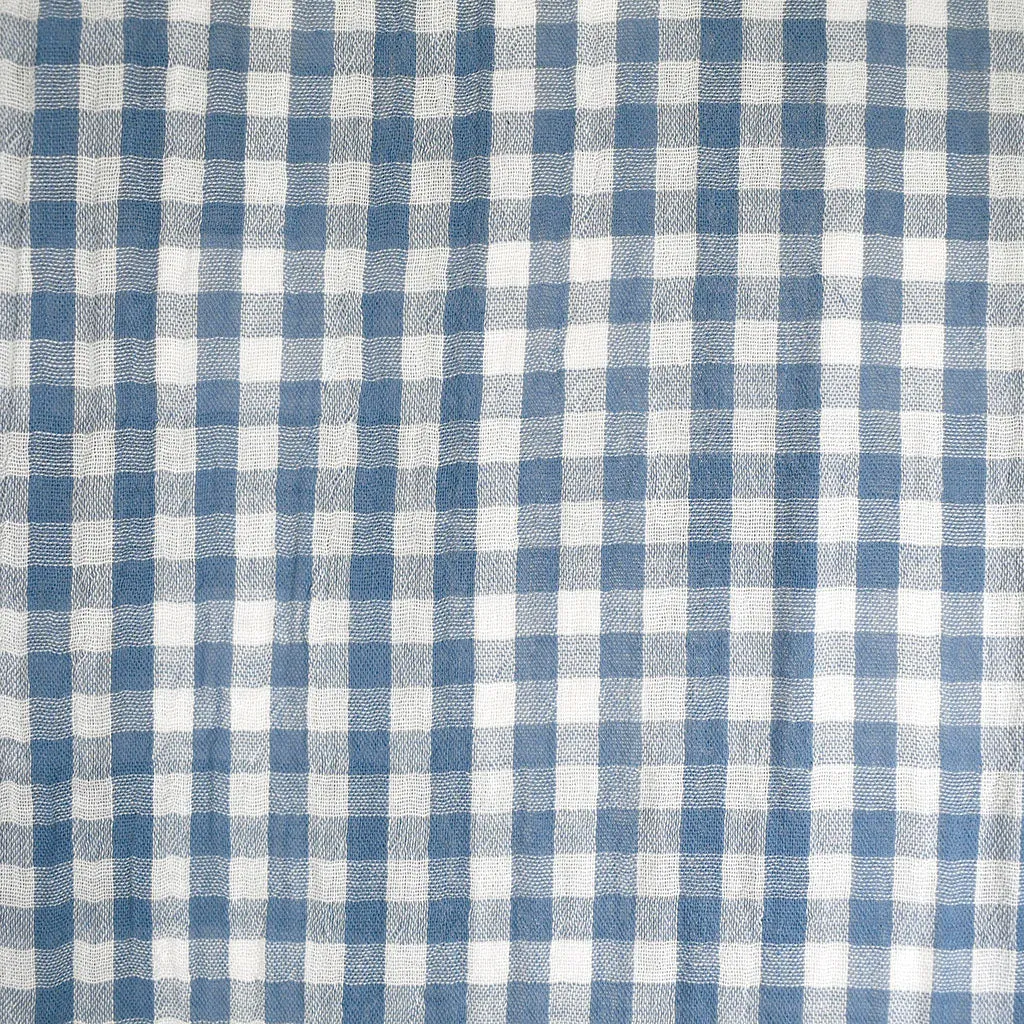Reversible Buffalo Plaid Check Double Gauze Denim