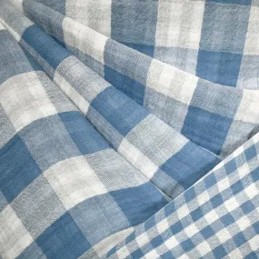 Reversible Buffalo Plaid Check Double Gauze Denim