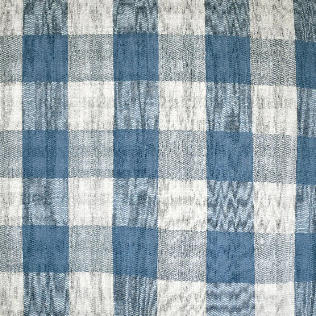 Reversible Buffalo Plaid Check Double Gauze Denim