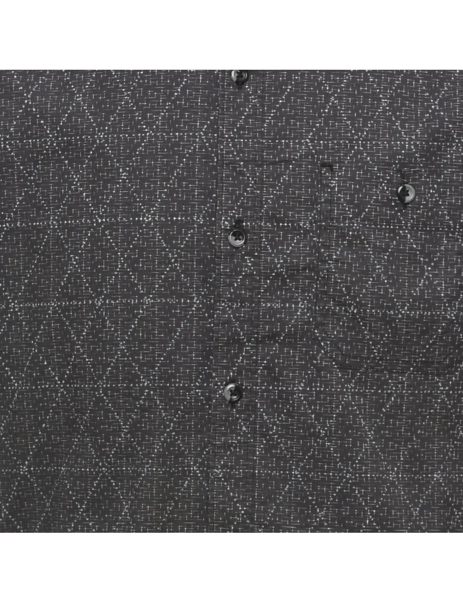 Short Sleeve Patterned Shirt - XL