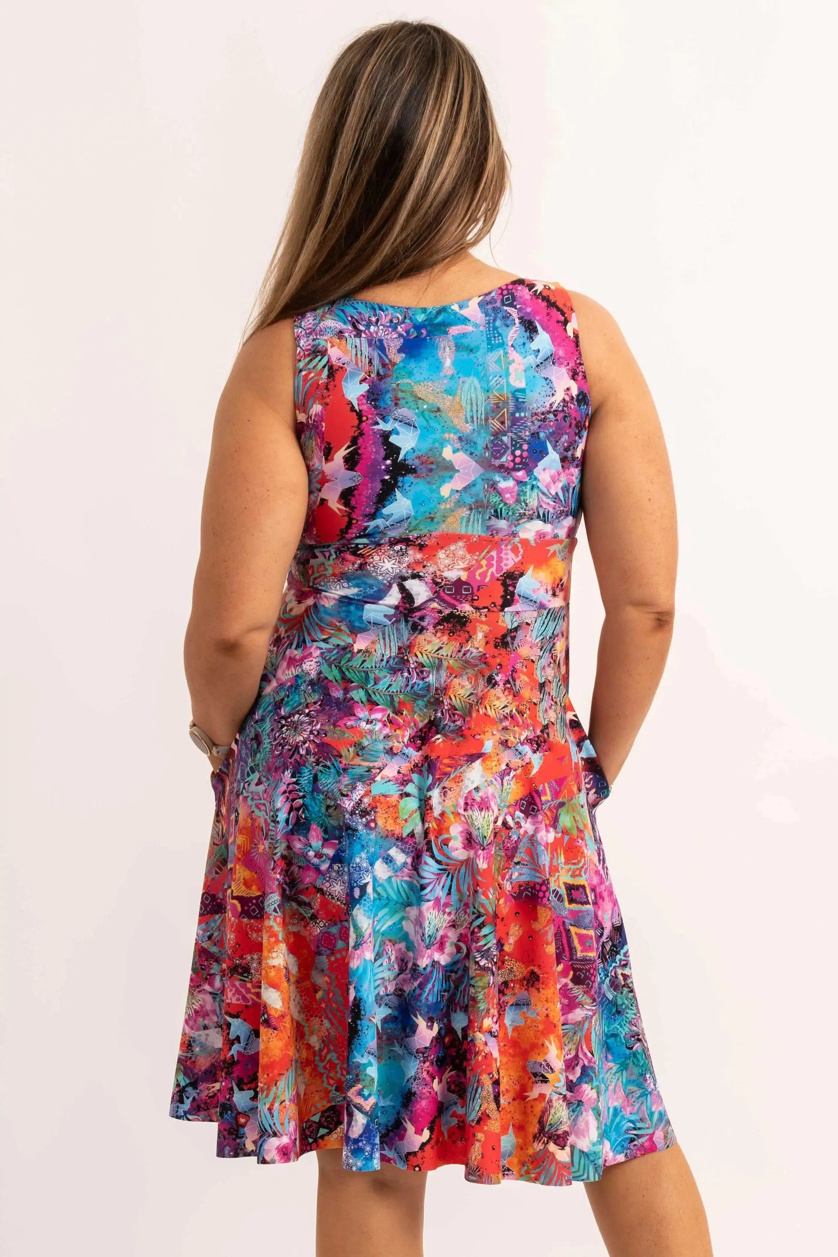 Silky Reversible Comfort Crop Midi Dress W/Pockets - Believe The Hype