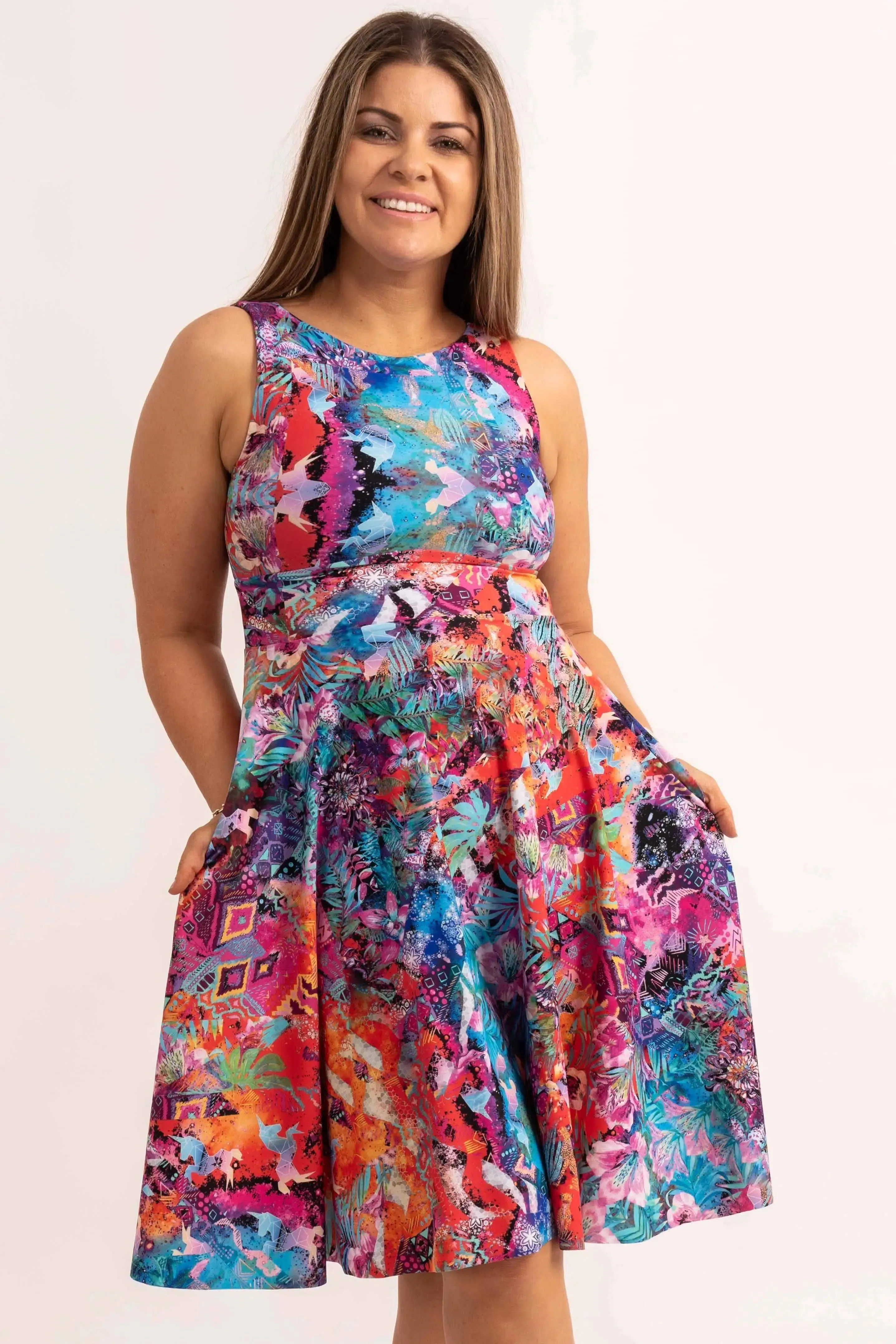 Silky Reversible Comfort Crop Midi Dress W/Pockets - Believe The Hype