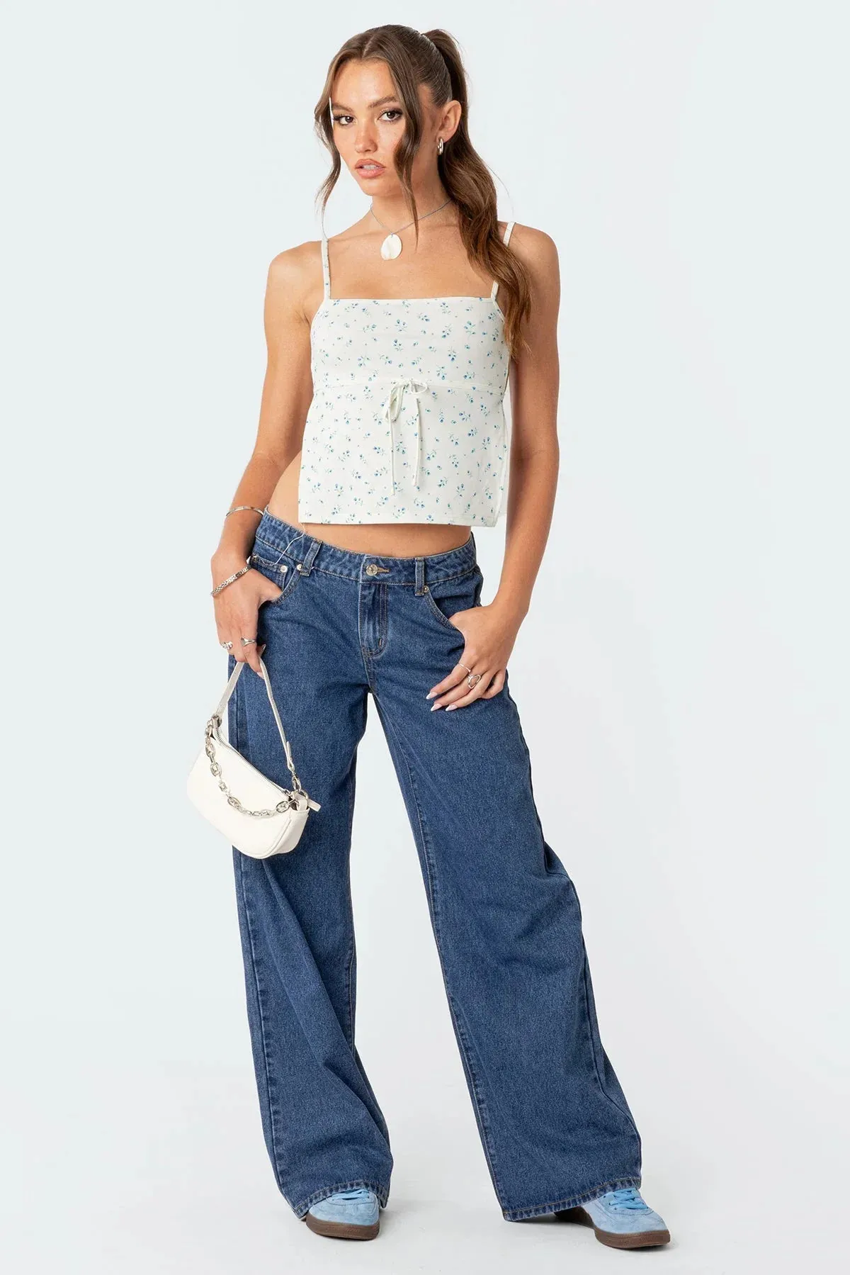 Sina || Washed Low Rise Jeans