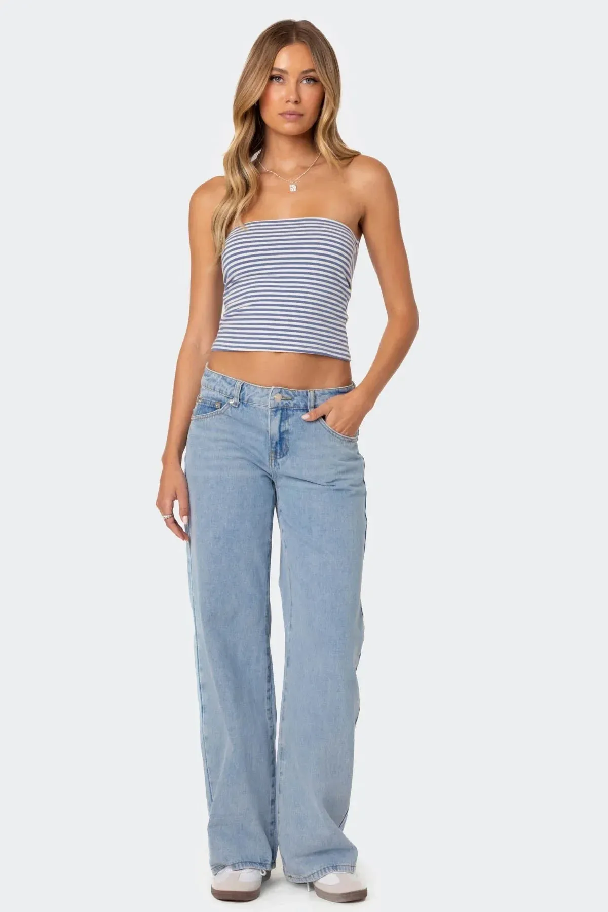Sina || Washed Low Rise Jeans