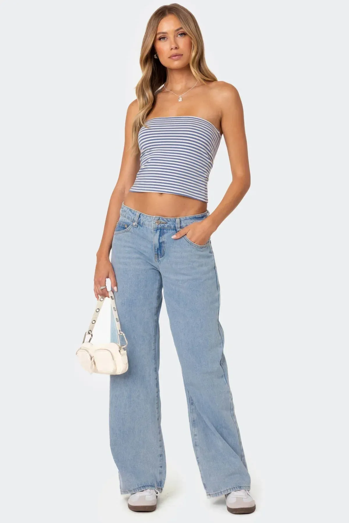 Sina || Washed Low Rise Jeans