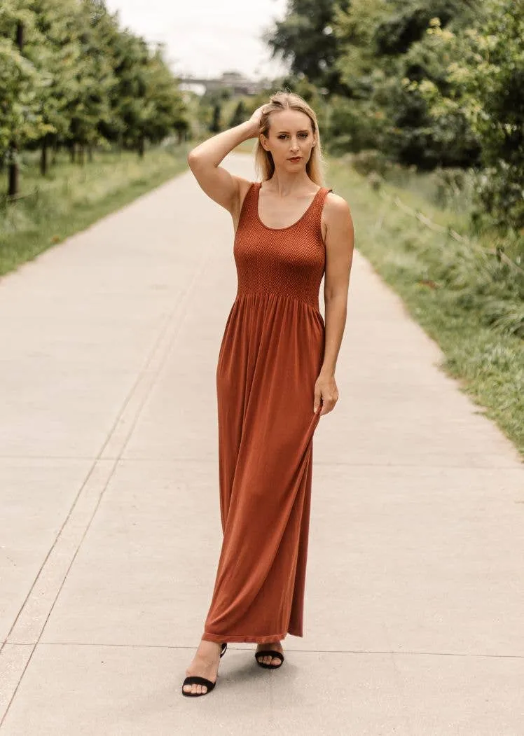 Sleeveless Maxi Dress: Olive