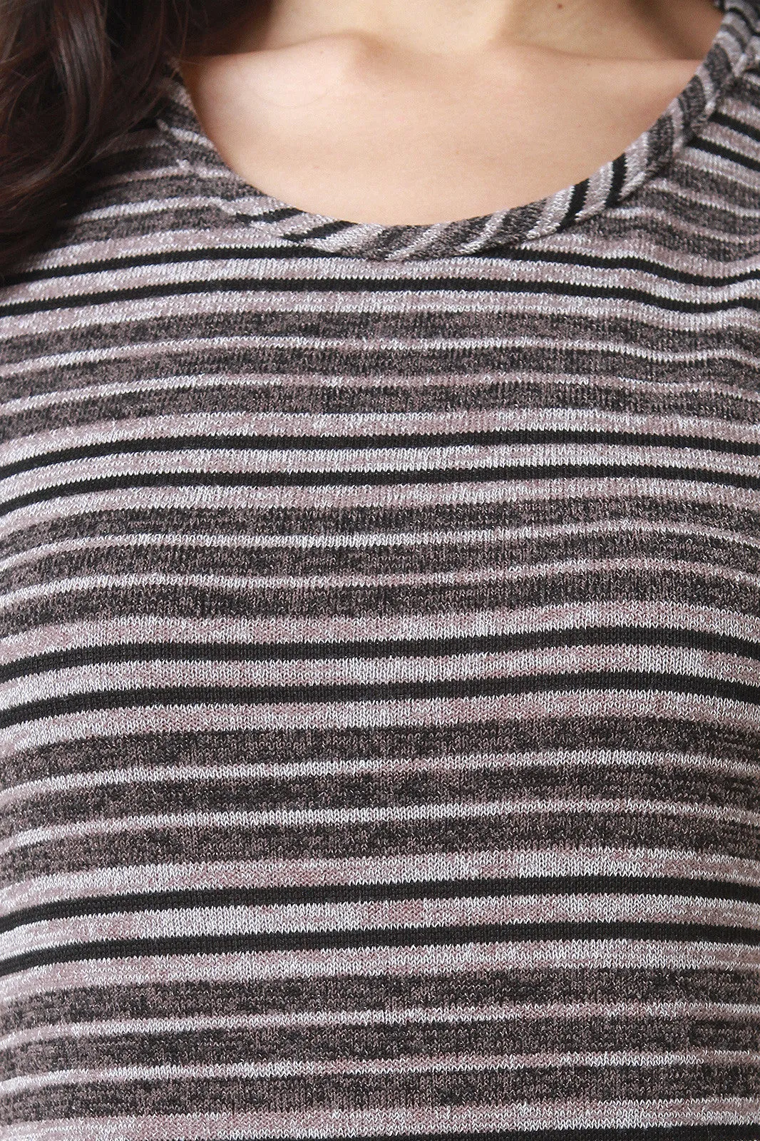 Striped And Mesh Reversible Tank Midi Dress