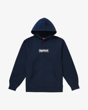 SUPREME FW19 BANDANA BOX LOGO HOODIE NAVY
