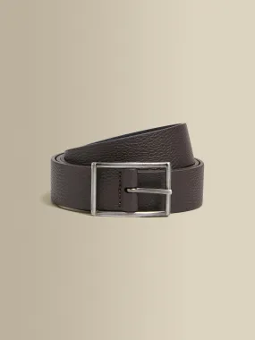 Textured Leather Reversible Belt