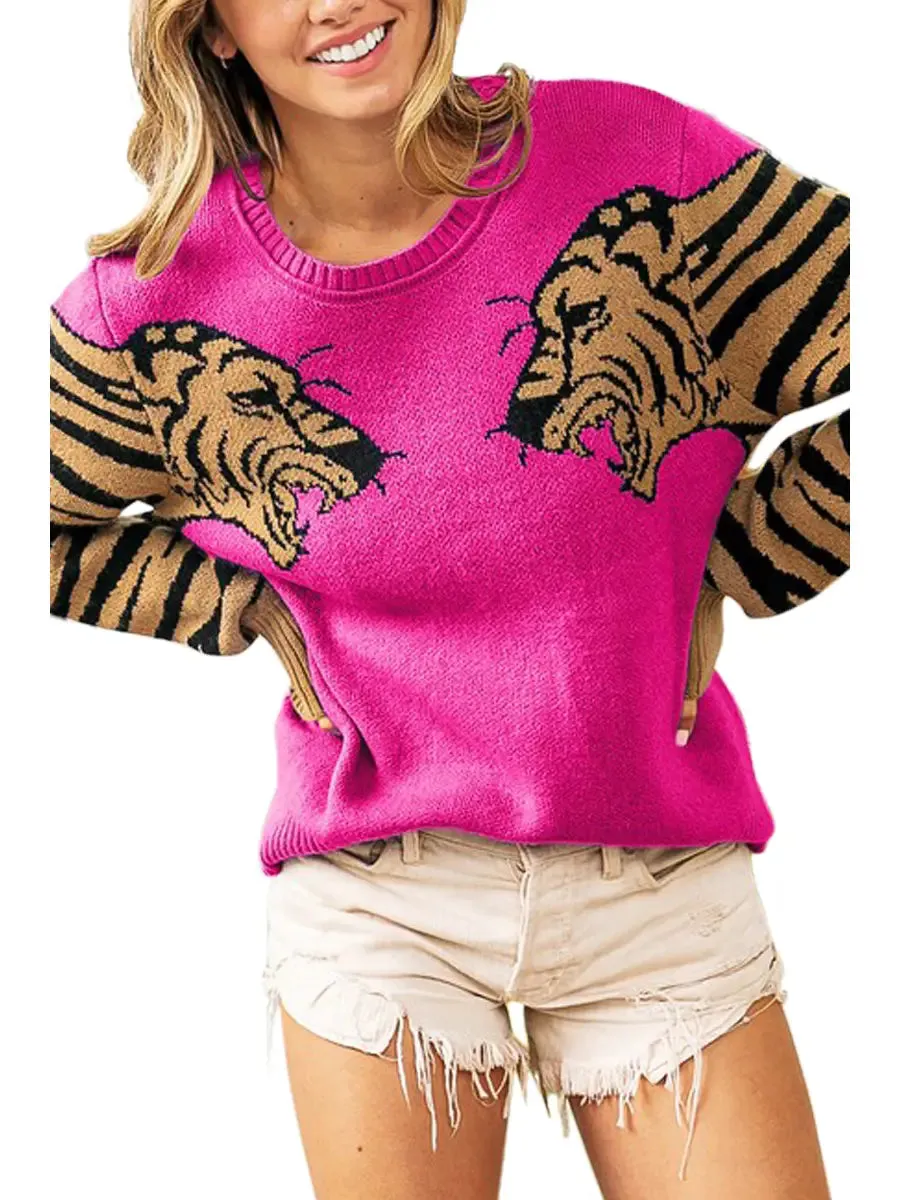 The 'Tiger Pattern Sleeve Sweater'