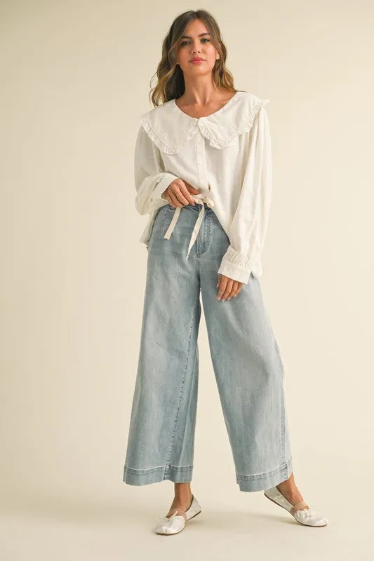 The Washed Tie Front Jean