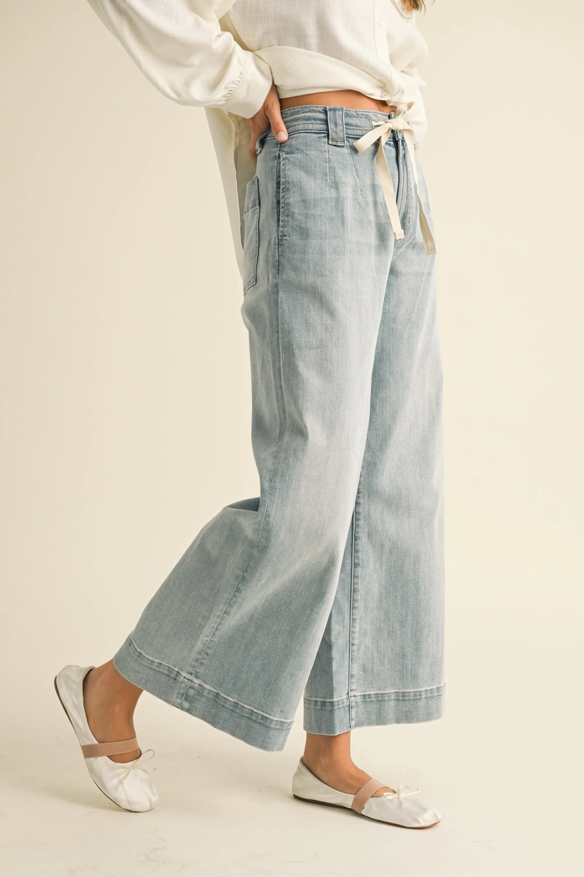 The Washed Tie Front Jean