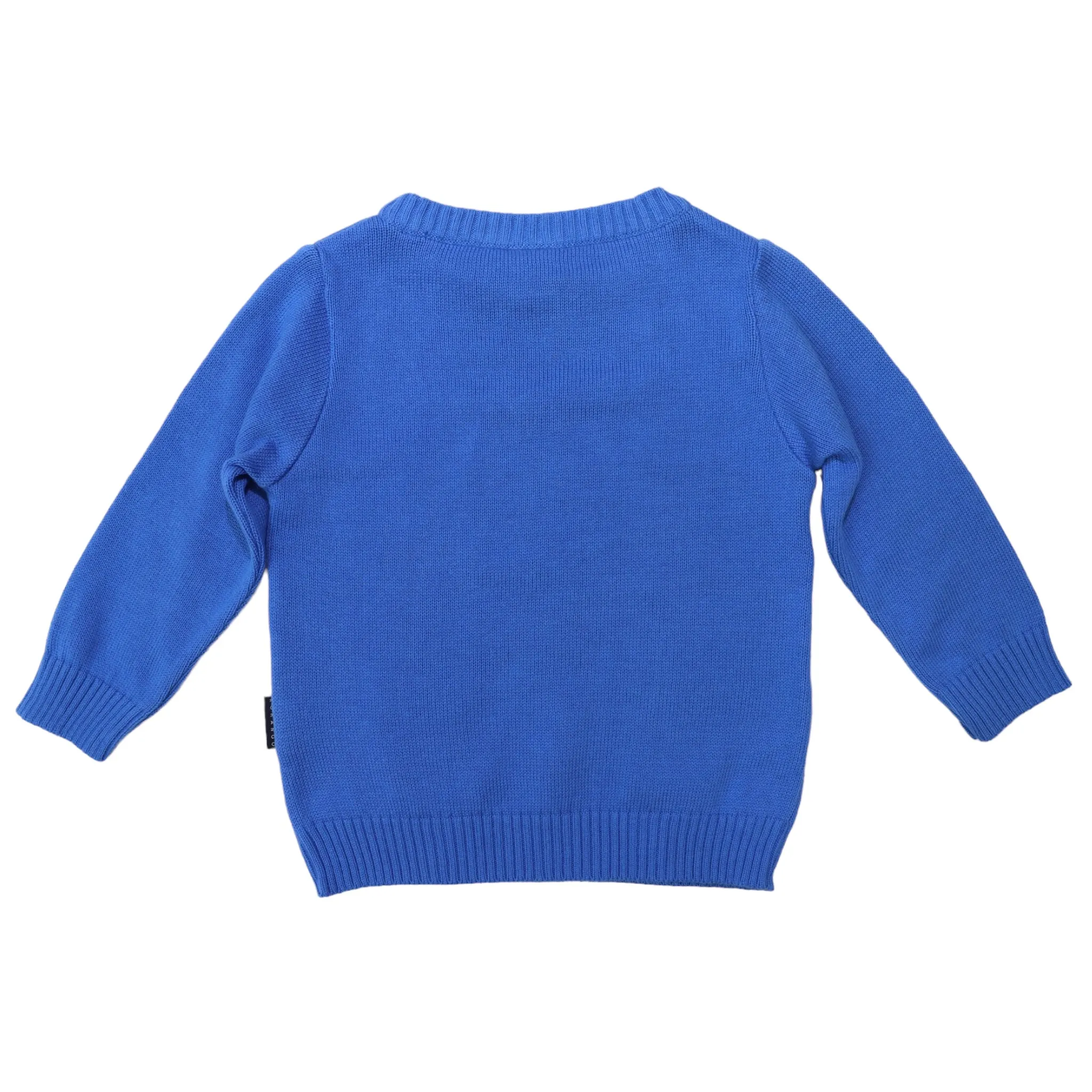 Tiger Design Knit Sweater Blue