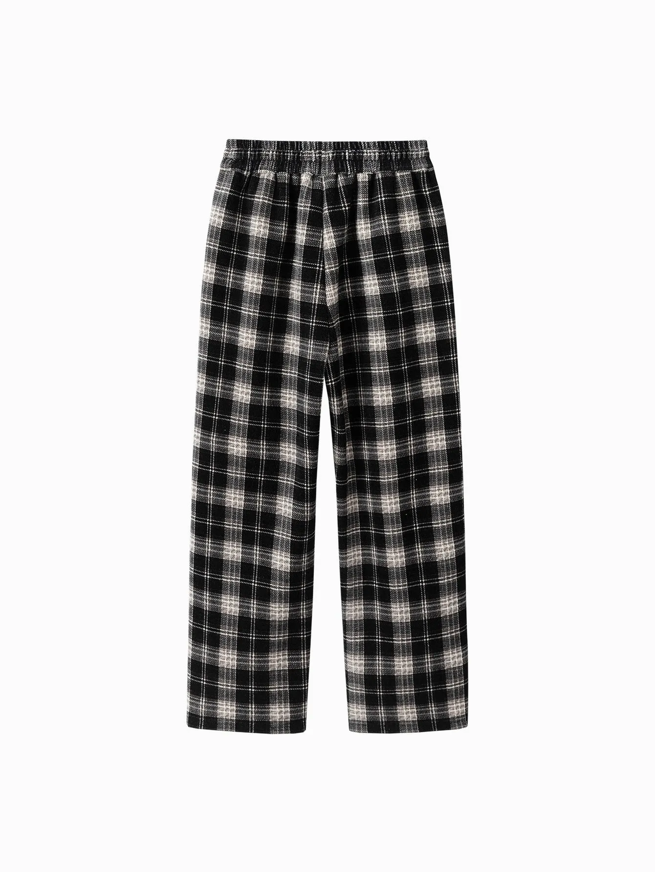 Unisex Kid Straight Check Pattern Trousers