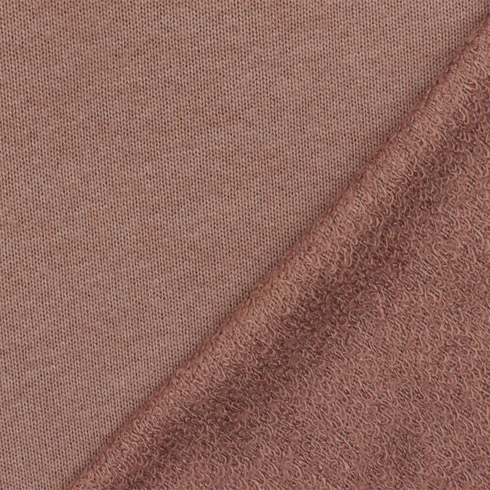 Vintage Rose Pink Solid Stretch French Terry Knit Fabric