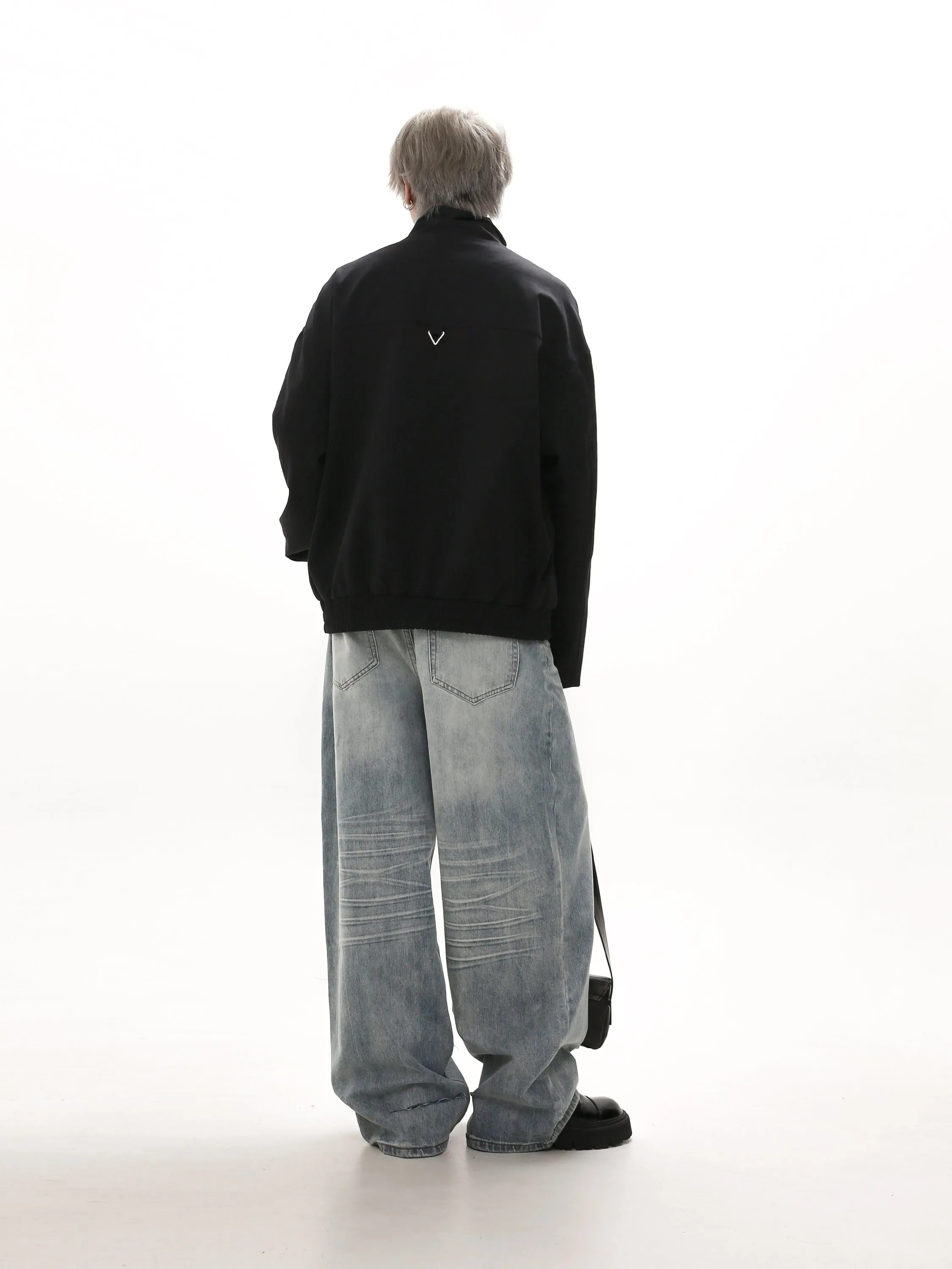 Washed Cut Jeans