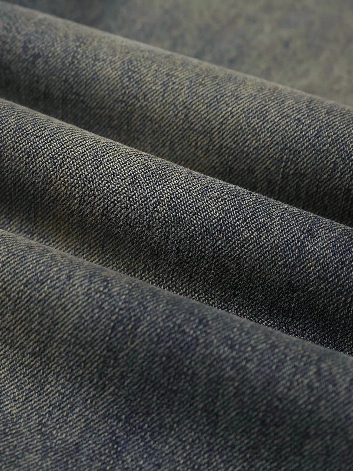 Washed Dirty-Dye Straight Jeans