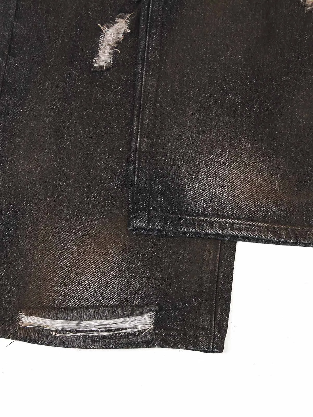 Washed Ripped Baggy Jeans