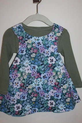 Watercolor Pansies Reversible Dress