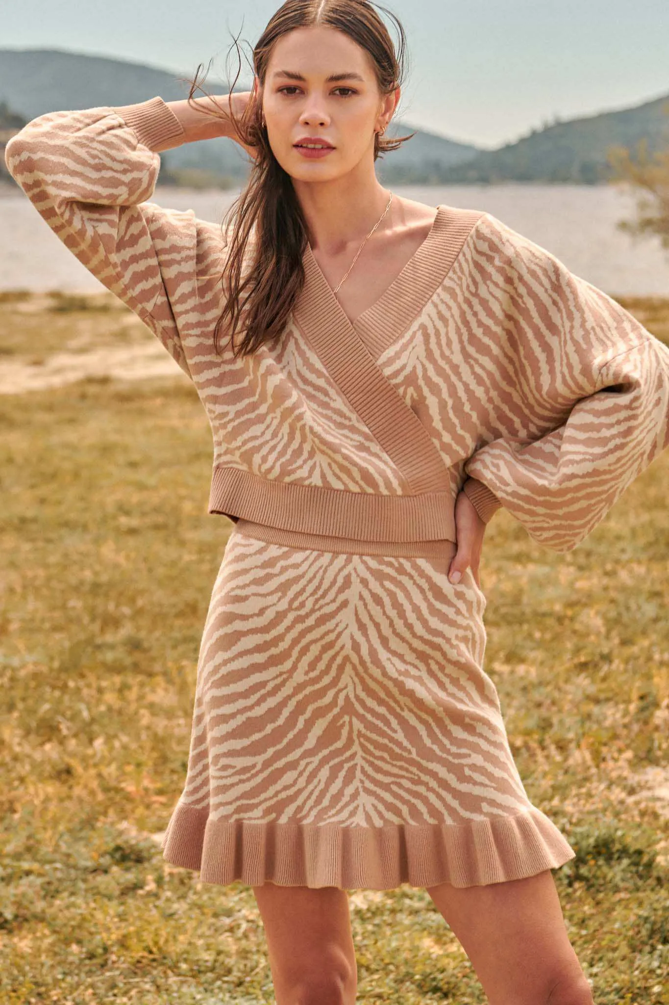 Welcome to the Jungle Tiger Surplice Sweater