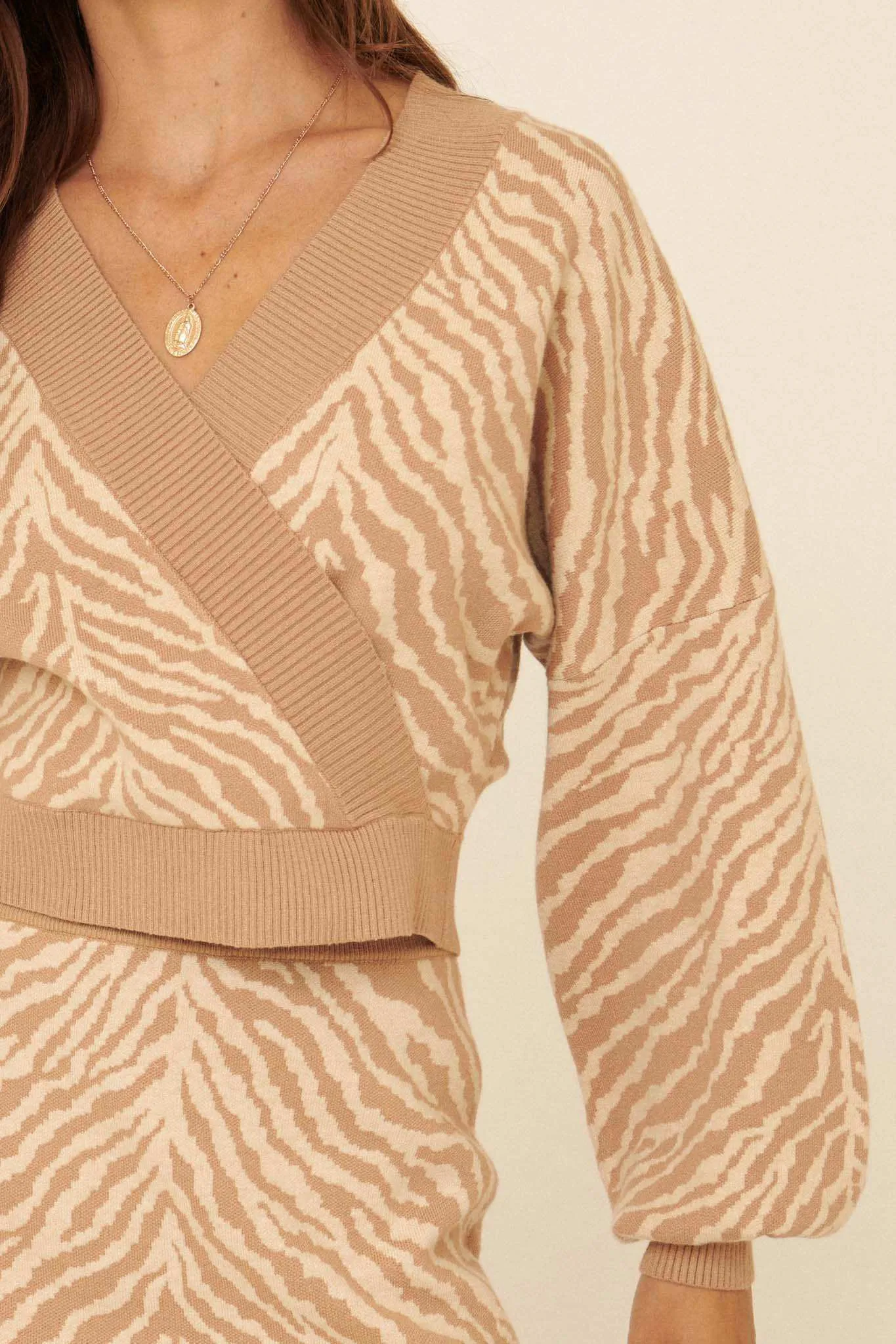 Welcome to the Jungle Tiger Surplice Sweater