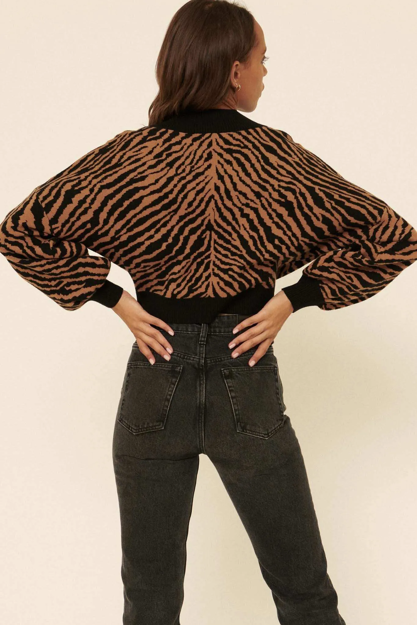 Welcome to the Jungle Tiger Surplice Sweater