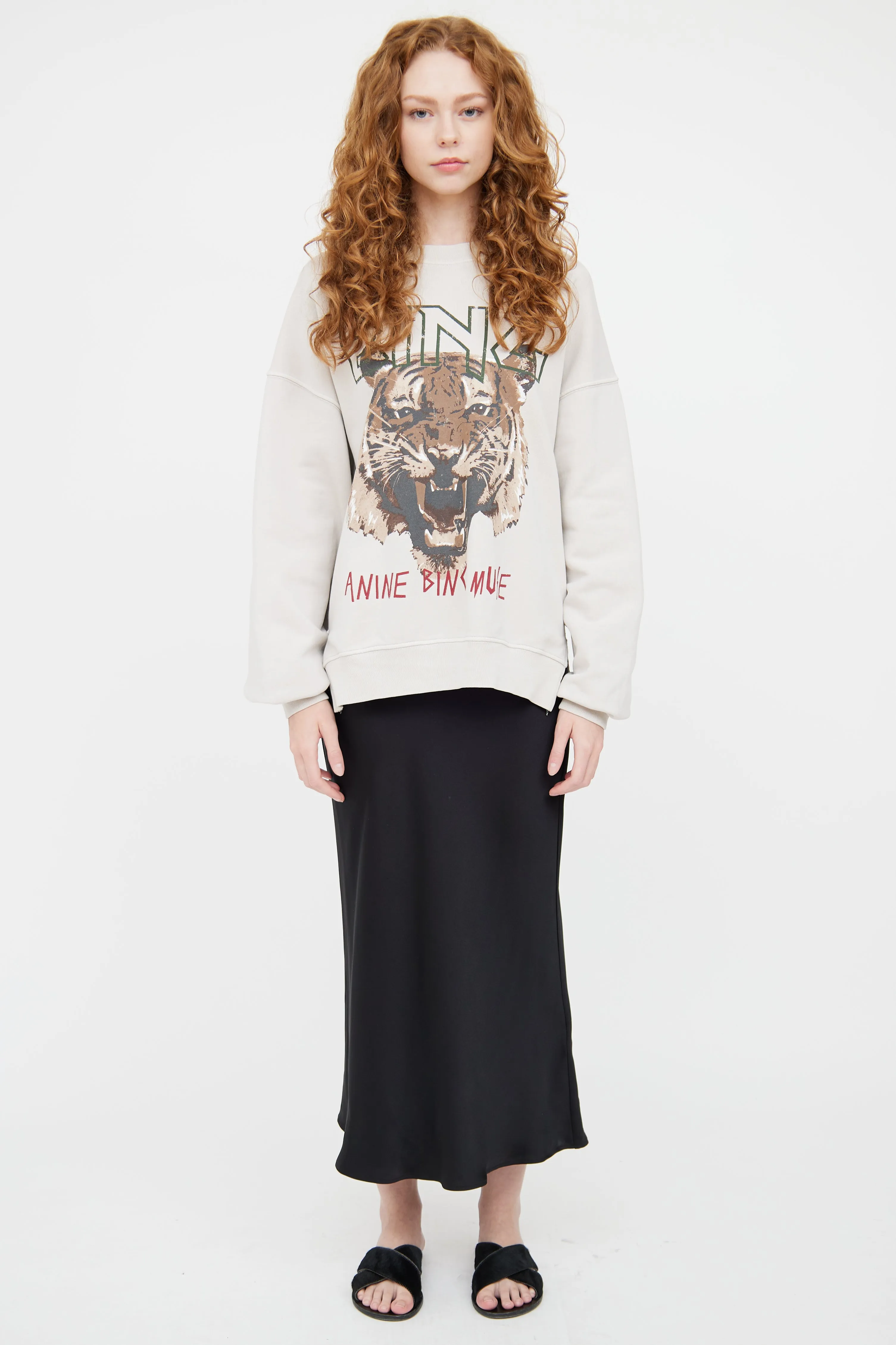 White & Multicolour Muse Graphic Crewneck