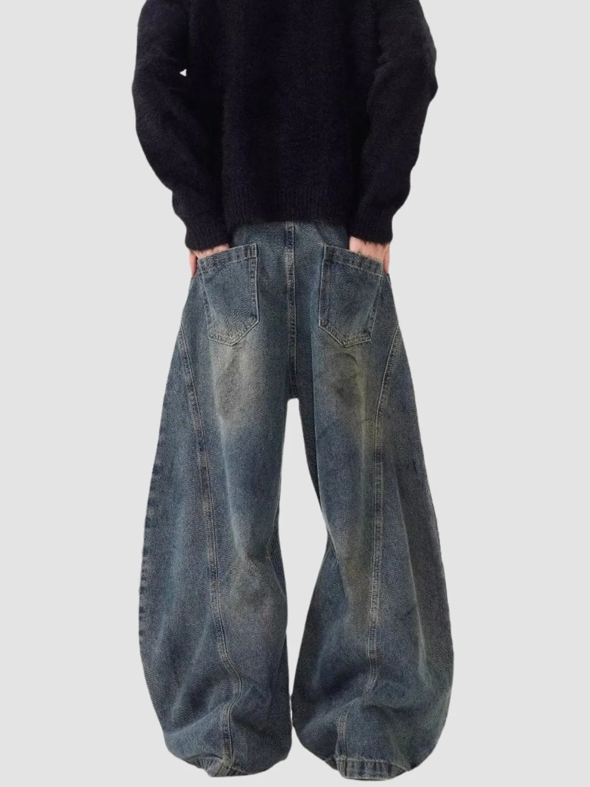 WLS Loose Straight Washed Pants
