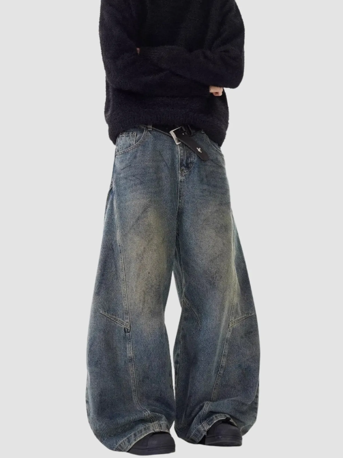 WLS Loose Straight Washed Pants
