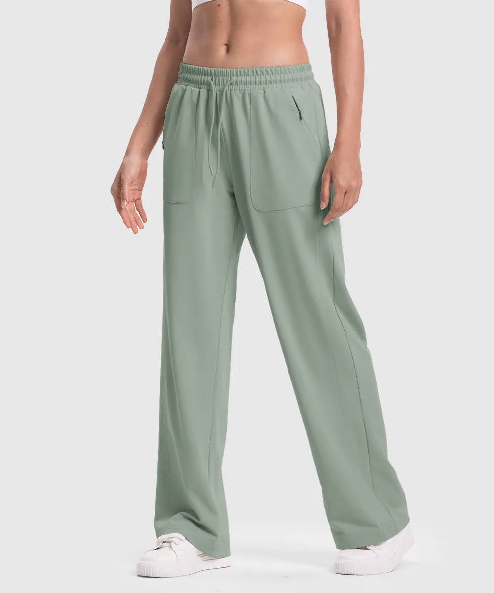 Women's 1/4 Half Zip Sweatshirt and Wide Leg Pants Lounge Sets