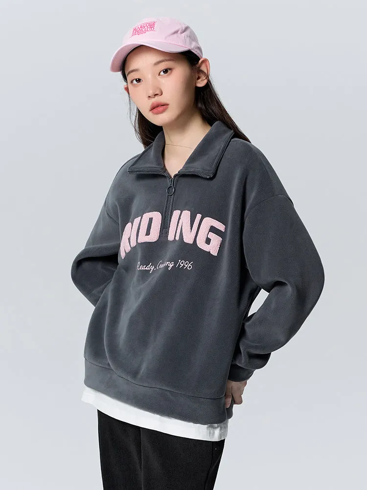 Women's fake two piece sweatshirt
