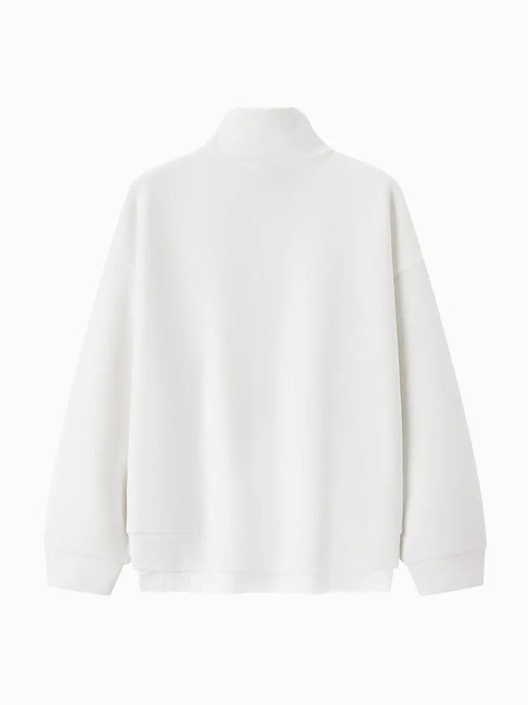 Women's fake two piece sweatshirt