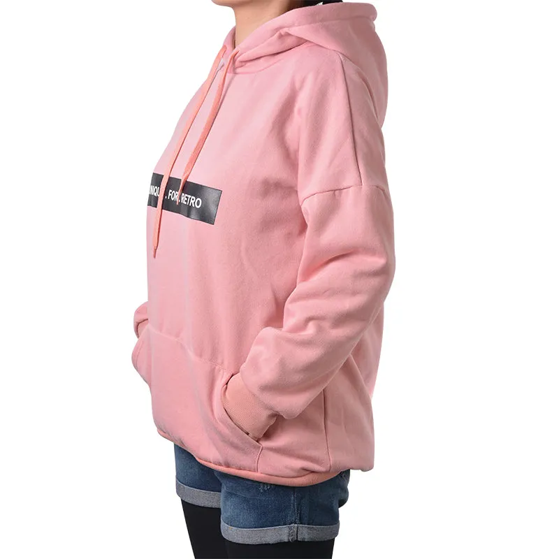 Women's Long Sleeve Hooded Sweatshirt With Pocket