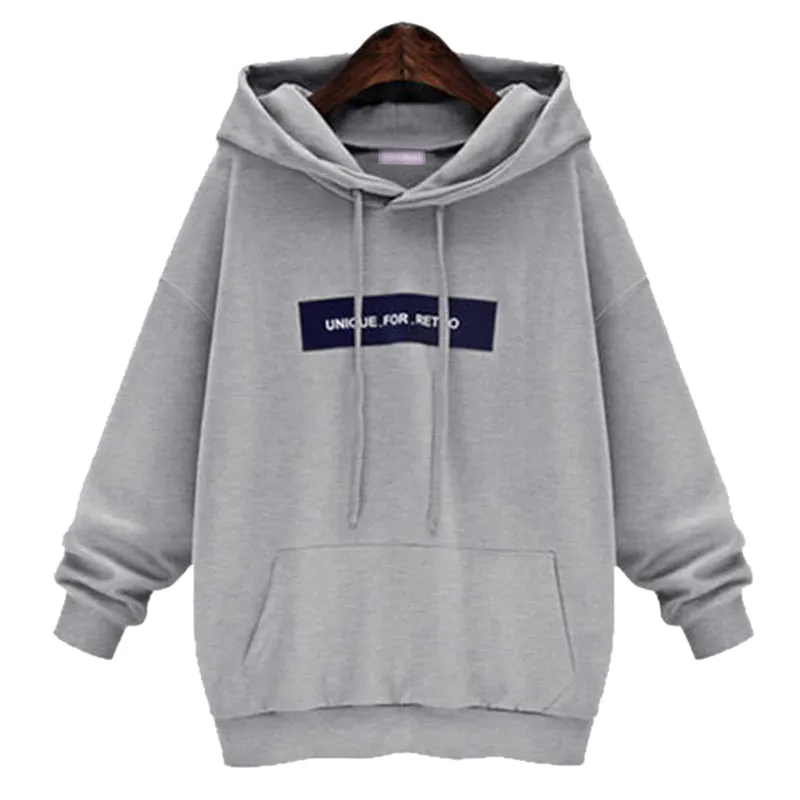 Women's Long Sleeve Hooded Sweatshirt With Pocket