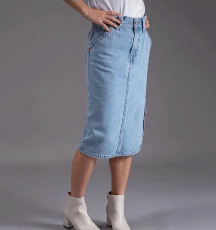 Women’s Premium Side Slit Denim Skirt