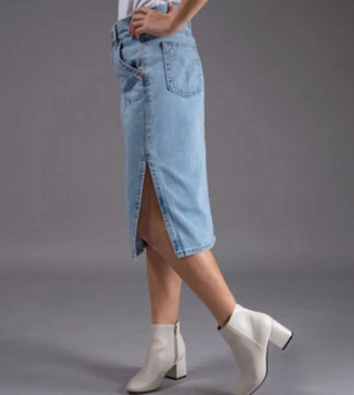 Women’s Premium Side Slit Denim Skirt
