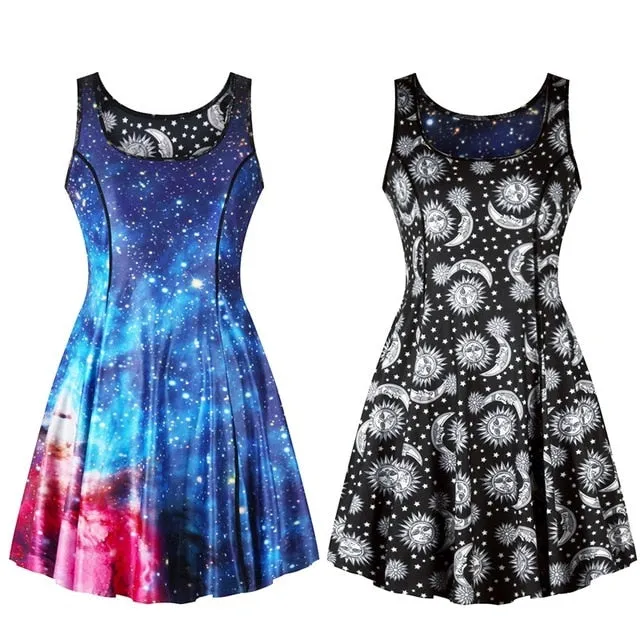Women's Reversible Sleeveless Boho Dress