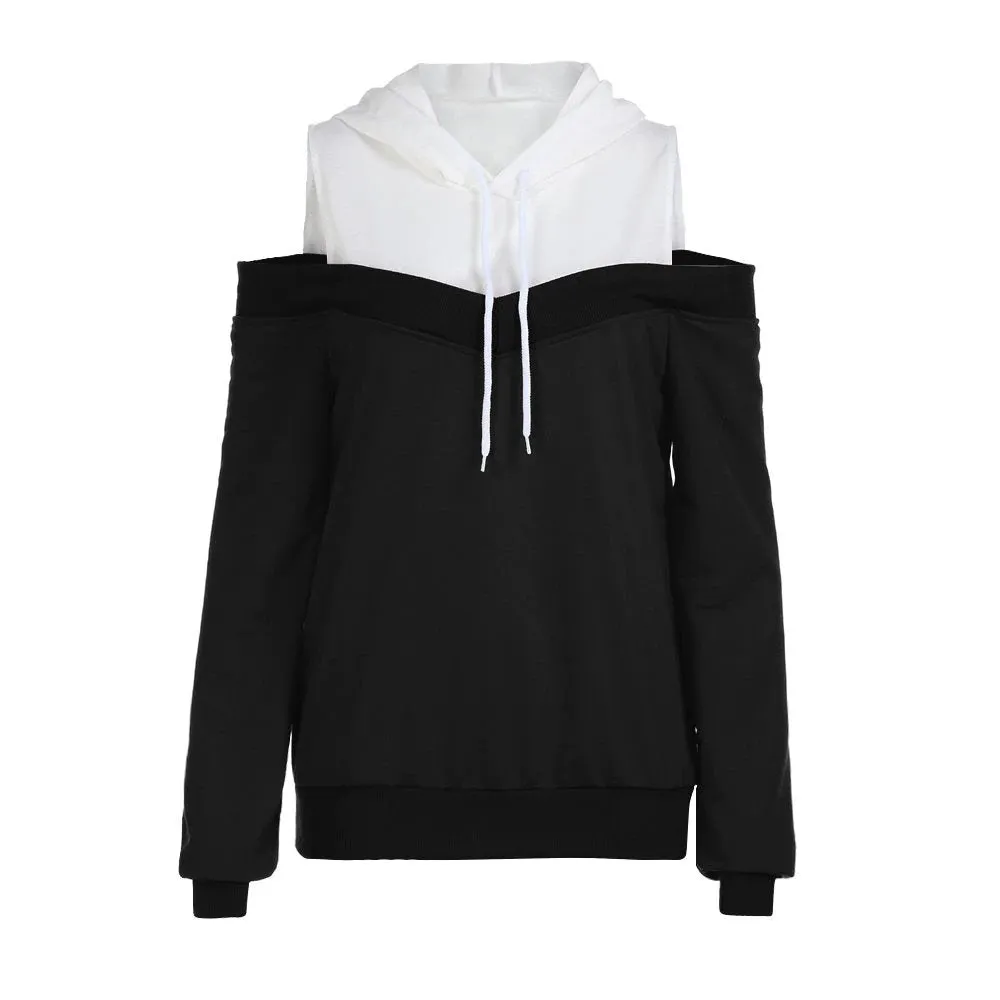 Women's Spring/Autumn Off-Shoulder Hoodie
