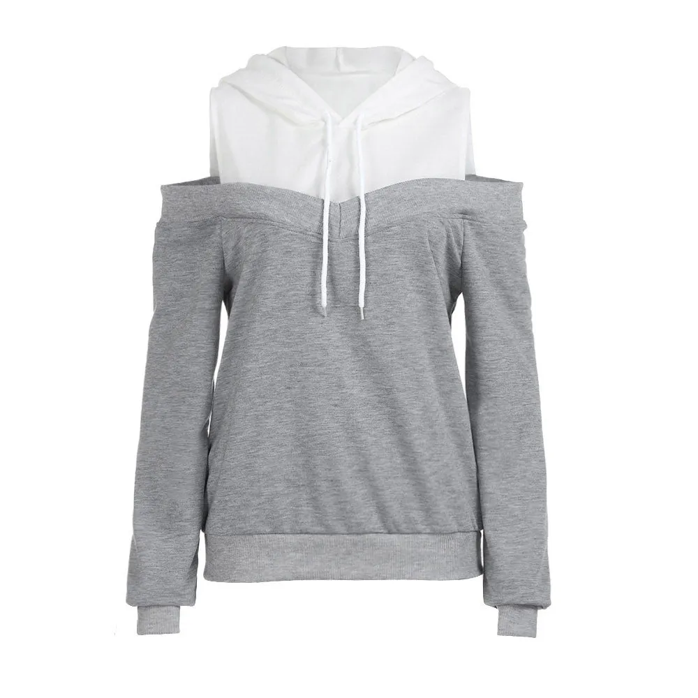 Women's Spring/Autumn Off-Shoulder Hoodie