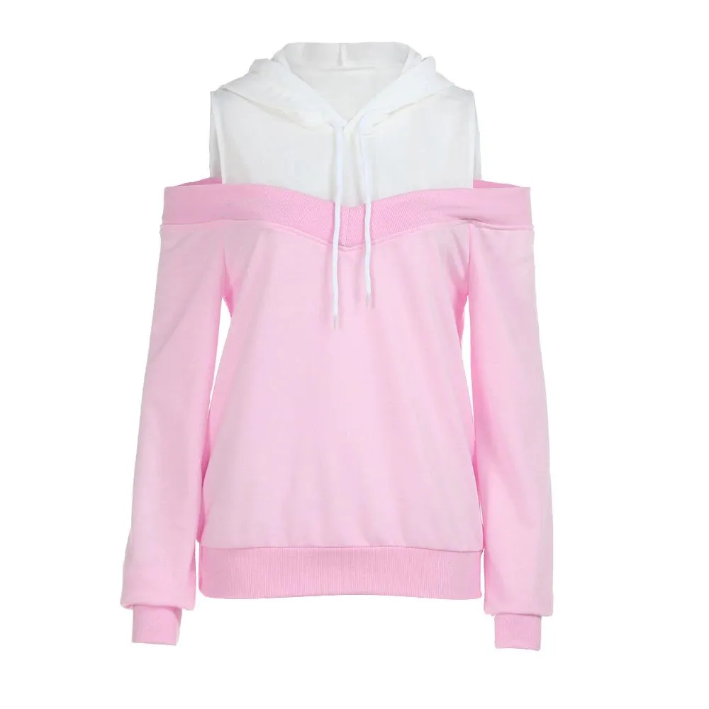 Women's Spring/Autumn Off-Shoulder Hoodie