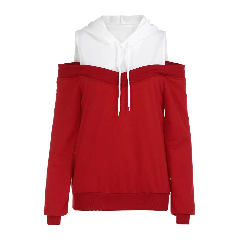 Women's Spring/Autumn Off-Shoulder Hoodie
