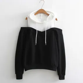 Women's Spring/Autumn Off-Shoulder Hoodie