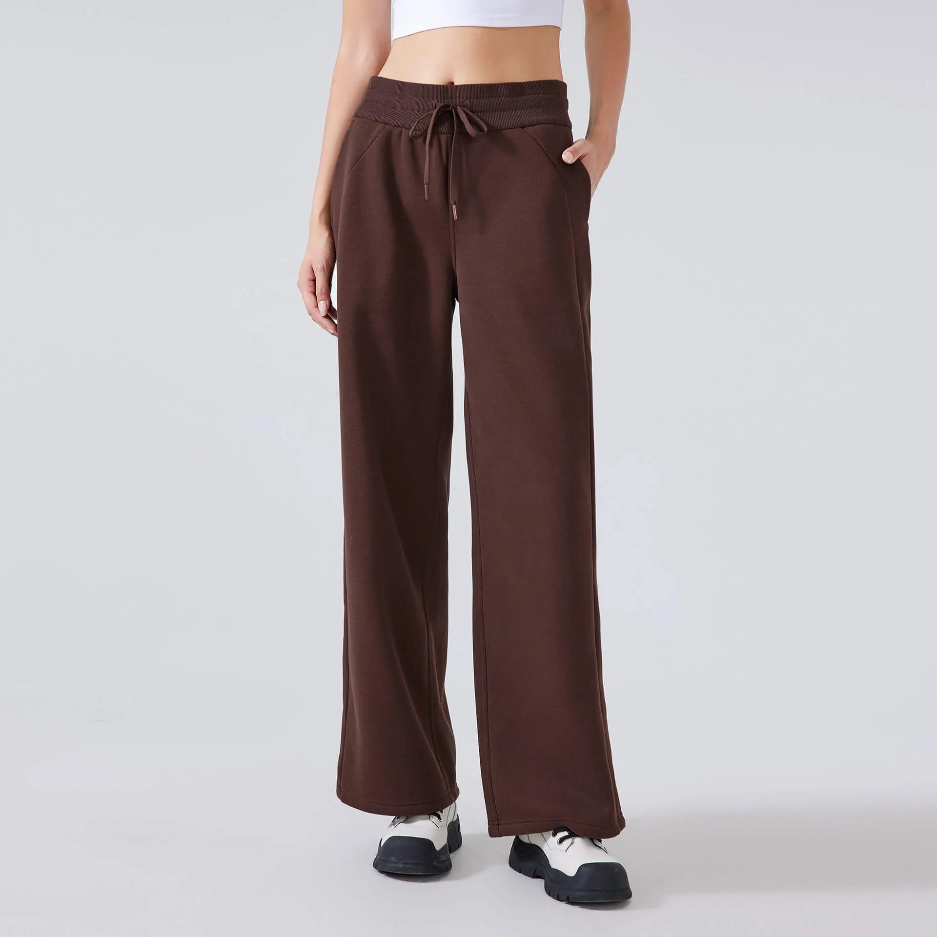Women's Straight Leg Fleece Sweatpants Athletic Pants