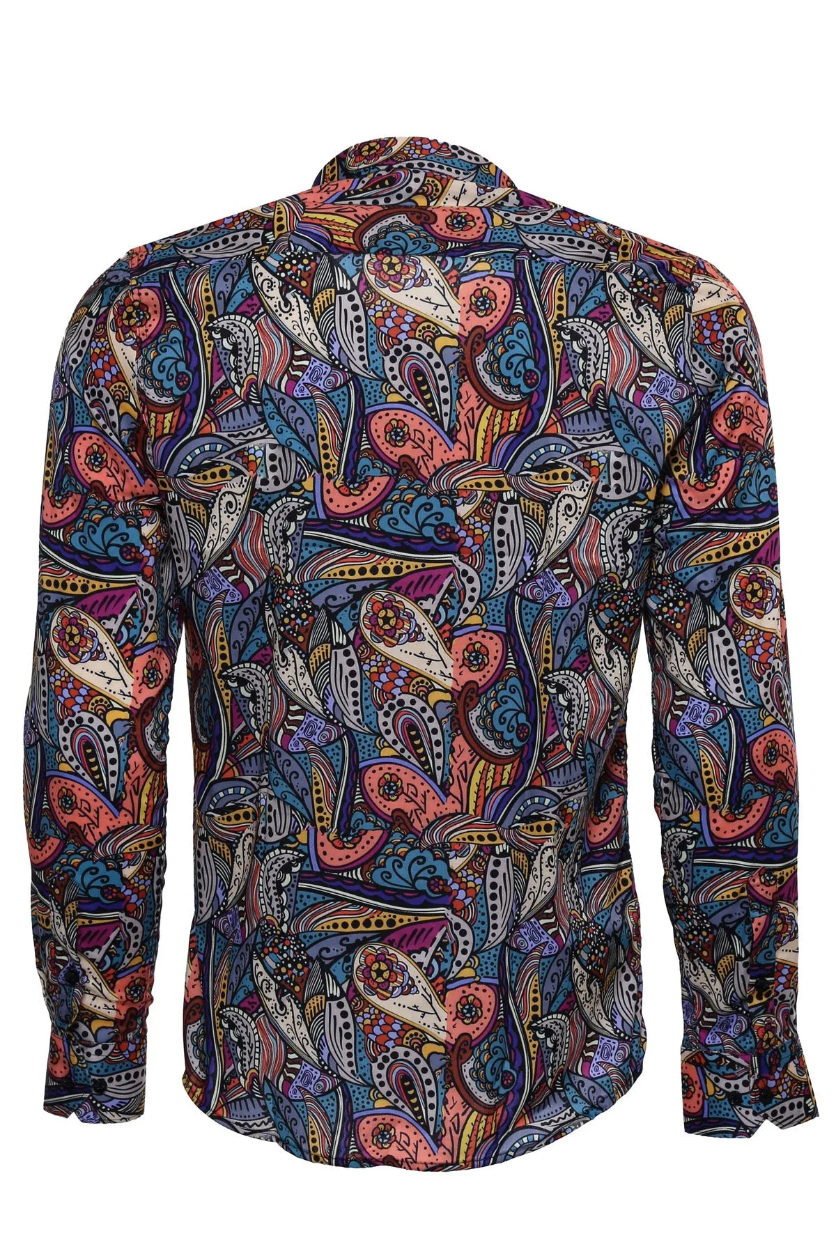 WSS Patterned Slim Fit Long Sleeves Multicolor Men Shirt  - St. Paul