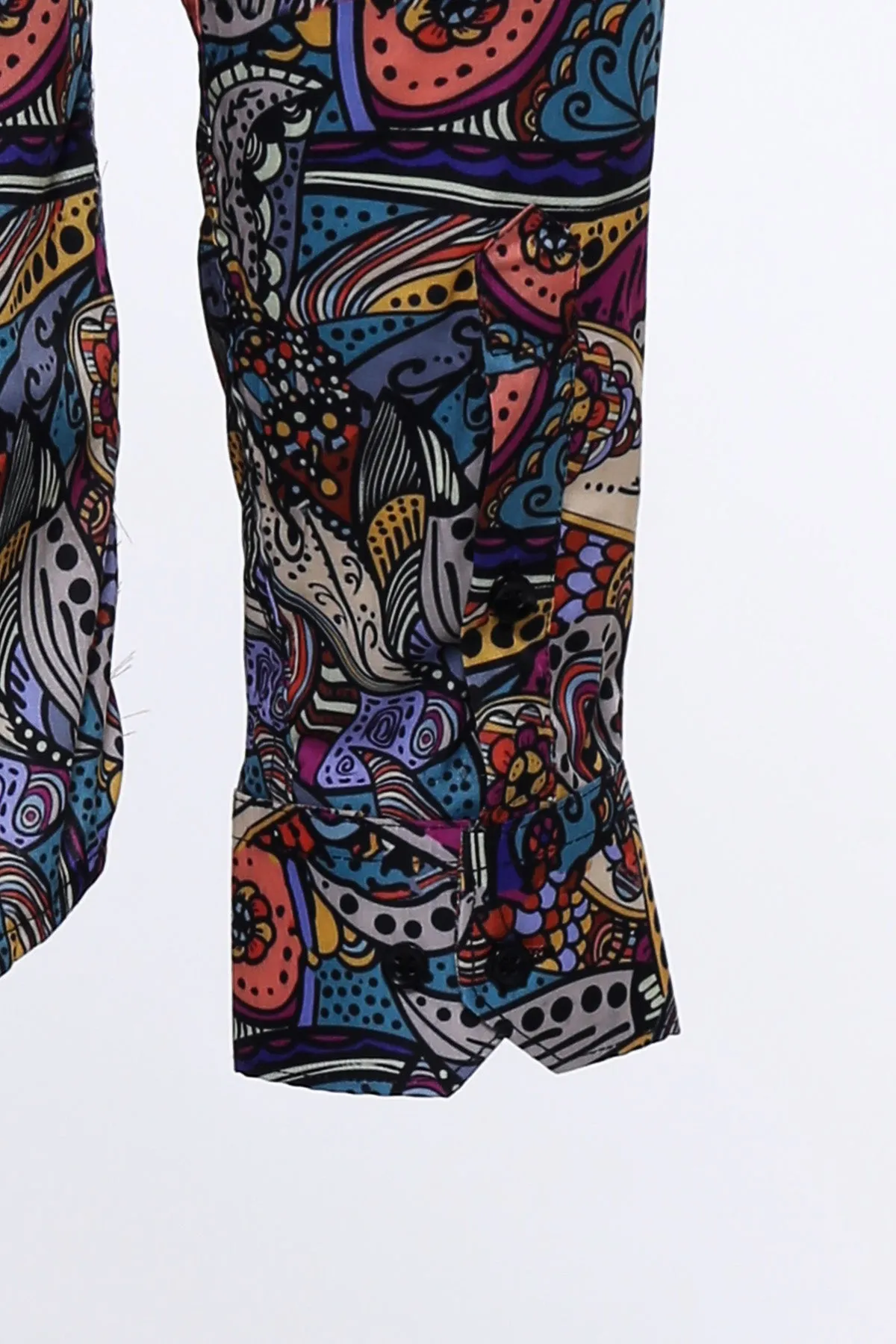 WSS Patterned Slim Fit Long Sleeves Multicolor Men Shirt  - St. Paul